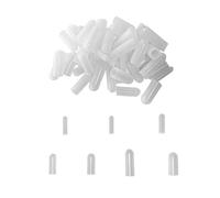 HLIWS 70 Pezzi 7 Dimensioni Tappi Terminali in Gomma, Rotondi Tappi in Gomma PVC, Copertura del Beccuccio Della, Per Viti Tubi Tondi (Trasparente)