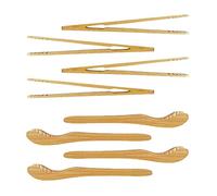 HLIWS 8 Pezzi Pinza di Pambù,Pinze per Toast,Pinza da Insalata Pinze,per Cucinare,Pane,tè alla Frutta e Sottaceti(4 rettilinei,4 curvi)