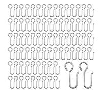 HLIWS 80 Pezzi Ganci per tende,Ganci tenda doccia,Argento Ganci per Tende Pesanti,per Tende Pesanti Tenda Della Doccia e Tenda Della Porta(40x20mm)
