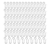 HLIWS 80 Pezzi Gancio Tenda Metallo,Ganci in Metallo Plissettati per Tende da Finestra,per Finestre,Tende per Porte e Tende da Doccia(34 * 18mm)
