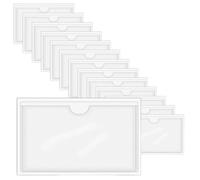 HLIWS Buste adesive verticali in plastica, 15 pezzi, tasche trasparenti impermeabili per casa, ufficio, scuola e viaggi (dimensioni interne: 15,5 x 10,5 cm)