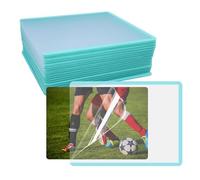 HLIWS Clear Toploaders-20 Pz 76 * 102mm Ultra Pro Toploader,Con pellicola protettiva,Per la raccolta di figurine di giochi/basketball/foto(Cornice ciano)