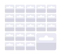 HLIWS Etichette Display Pieghevoli,Attaccaglie Adesive,Ganci Flessibili,trasparente,per Espositori per Negozi al Dettaglio (150 Pezzi - 40 * 35 * 0.3mm)