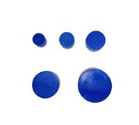 HLIWS Set da 25 Pezzi Tappo Terminale Rotondo In 5 Misure, Tappi per Sedie Rotondi, Tappo per Tubo Rotondo In Plastica, Adatto per Riempire, Nascondere, Coprire E Decorare I Fori Terminali (Blu)