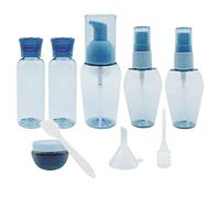 HLIWS Set da 9 pezzi Contenitori liquidi,Contenitori Cosmetici Riutilizzabili,con 1 Imbuti+Etichette Adesive,per Shampoo,Crema,Gel(10ml/40ml/50ml)