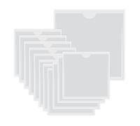 HLIWS Tasche autoadesive per carte di credito-12 Pezzi Trasparente Autoadesivo Supporto,portacarte plastica,per Auto,Distintivi,Parabrezza(Dimensione interna:9.5 * 9.5cm)