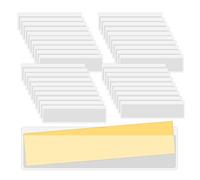 HLIWS Trasparente Autoadesivo Supporto,40 Pezzi Durable Tasca per Schede Autoadesive,Apertura Lato Corto,Per file,cartelle,dorsi di libri(Dimensione interna:2 * 10cm)
