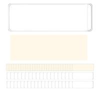 HLIWS Trasparente Autoadesivo Supporto,40 Pezzi Durable Tasca per Schede Autoadesive,portacarte autoadesivi,Apertura Lato Corto,Per file,cartelle,dorsi di libri(con carta)