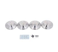 HLKSOUREZ 4 PCS Billiard Pool Table Leg Levelers, Heavy Duty Adjustable 5 inch Leveling Risers with Anti - Slip Base, for Pool Pong Foosball Tables, Includes Metal Plates And Screws