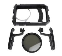 HLKSOUREZ Impianto video telescopico per smartphone con maniglia, stabilizzatore gabbia telefono per riprese cinematografiche, impugnatura stabilizzatore video telefono in lega di alluminio