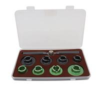 HLKSOUREZ Professional Watch Back Case Opener, Watch Repair Tool with 8 Interchangeable Dies, Non - Slip Handle for Wristwatch Battery Replacement and Maintenance, Compatible with Snap - Bac