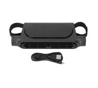 HLKSOUREZ Ventilatore per sedile auto, ventilatore portatile senza pale per sedile posteriore con presa USB e 3 velocità di per veicoli e van, design senza lame che risparmia spazio pe (Nera)