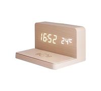 HLRTBCN 10W Multifunzionale LED Multifunzionale Carica Wireless Clock Silent Orologio Orologio elettronico Wireless Carica Wireless Bamometro Aqiong