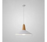 HLRTBCN Apparecchi Moderni a Ciondolo Minimalista, lampade a Sospensione in Legno per l'illuminazione Decorativa per Il Balcone dell'isola della Cucina del corridoio (Bianco) Aqiong