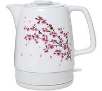 HLRTBCN Bollitore Elettrico Portatile 1850W Eleactric Ceramic Kettle Teapot-Retro 1.7L Jug, Base Rimovibile, secchezza di ebollizione/E/A/B Aqiong