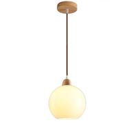 HLRTBCN Illuminazione a Sospensione in Vetro Globale, Lampada a Sospensione del soffitto in Legno lampadario Moderno per la Camera da Letto della Cucina Camera da Letto Aqiong