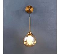 HLRTBCN Lampada a Parete a LED Moderna Balla di Vetro Gold E14 Sconce INDIGIONE INDIZIO CUSCINE CUSCINE ALIMINE ALIMA del MADURE dei LUMINARE NORMINARE NORDICA Luce della Parete nordica Aqiong