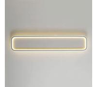 HLRTBCN Lampada da parete a LED minimalista, rettangolare, a strisce contemporanee lineari da parete/soffitto, decorazione della casa 31,5 pollici, per soggiorno, camera da letto (nero 6000 k)