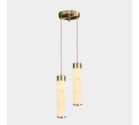 HLRTBCN Lampade a Sospensione in Pietra Naturale, Lampada a Sospensione lineare del Tubo Cilindro per l'illuminazione a Sospensione Camera da Letto dell'isola da Cucina (6 cm/2,4 Pollici B) Aqiong