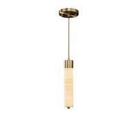 HLRTBCN Lampade a Sospensione in Pietra Naturale, Lampada a Sospensione lineare del Tubo Cilindro per l'illuminazione a Sospensione per Camera da Letto dell'isola Cucina (6 cm/2.4in A) Aqiong