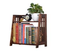 HLRTBCN Libreria semplice scaffale desktop semplice rack di stoccaggio multistrato per studio/soggiorno/ufficio retrò libreria in stile retrò Aqiong