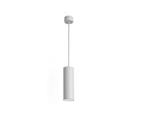 HLRTBCN Luce a Sospensione a soffitto Semplice Moderna, Lampada a Trappola per Tubo Lungo cilindrico a LED per lampadario Sala da Pranzo del Soggiorno (Bianco, 6 cm/2.4in) Aqiong