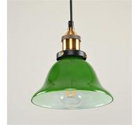 HLRTBCN Luce a Sospensione in Vetro Verde Smeraldo, Antica Lampada a Sospensione a Sospensione nostalgica per la Camera da Letto del Soggiorno (19 cm/7.48 Pollici) Aqiong