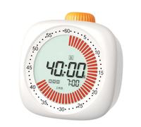 HLRTBCN Nuovo Timer rotativo Smart Silent Visual Analog Timer per Bambini e Adulti Avviso Metro per la Lettura Interna da Cucina Aqiong