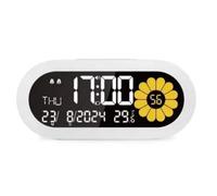 HLRTBCN Nuovo Timer Visual Timer Funzione Digital Digital Digital Clock LCD Schermata Doppia America 12/54 Hour Format Alarring Clock for Kids Aqiong