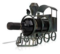 HLRTBCN Porta bottiglia del treno di portabottiglie Iron Art Creative Metal Rack Classic Craft Bottle Stand Figurine Decorazione Artwork Neucome Aqiong