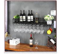 HLRTBCN Portabottiglie per vino a muro portabottiglia portanavi creativi semplici portabottiglie per bottiglie di vino a parete rastrellame steli (dimensioni: 80 * 25 cm) necessario Aqiong