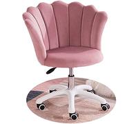 HLRTBCN Sedia da ufficio ergonomica sedia in tessuto in velluto ergonomico sedia da ufficio girevole con sedile imbottita avvolta nel petalo rosa scuro Aqiong
