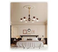 HLRTBCN Soggiorno lampadario Leggero retrò a Legno retrò Lampada a Sospensione Ristorante Sala da Pranzo Decorazione per Illuminazione appesa, Luce appesa a cella Aqiong