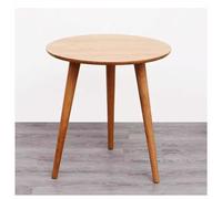 HLRTBCN Tavolo laterale rotondo in rovere solido compatto comodino in legno tavolo da tavolo da letto per la camera da letto piccoli spazi 50x50 cm Finitura in legno naturale rustico Aqiong