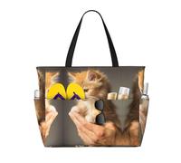 HLSBSSL Questa borsa da viaggio da spiaggia con stampa di gattini può essere utilizzata per shopping, esercizio fisico o lavoro