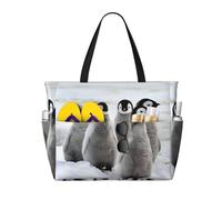 HLSBSSL Questa borsa da viaggio da spiaggia con stampa pinguino può essere utilizzata per lo shopping, l'esercizio fisico o il lavoro