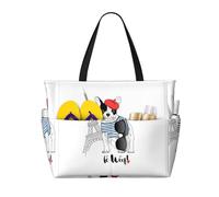 HLSBSSL Questa borsa da viaggio da spiaggia con stampa Torre Eiffel può essere utilizzata per lo shopping, l'esercizio fisico o il lavoro