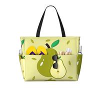 HLSBSSL Questa borsa da viaggio da spiaggia stampata a forma di pera può essere utilizzata per lo shopping, l'esercizio fisico o il lavoro