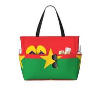 HLSBSSL Questa borsa da viaggio da spiaggia stampata con bandiera del Burkina Faso può essere utilizzata per lo shopping, l'esercizio fisico o il lavoro