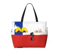 HLSBSSL Questa borsa da viaggio da spiaggia stampata con bandiera del Cile può essere utilizzata per lo shopping, l'esercizio fisico o il lavoro
