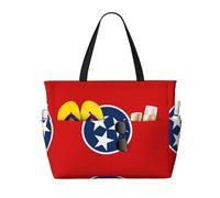 HLSBSSL Questa borsa da viaggio da spiaggia stampata con bandiera del Tennessee può essere utilizzata per lo shopping, l'esercizio fisico o il lavoro