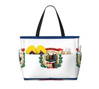 HLSBSSL Questa borsa da viaggio da spiaggia stampata con bandiera del West Virginia può essere utilizzata per lo shopping, l'esercizio fisico o il lavoro