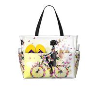 HLSBSSL Questa borsa da viaggio da spiaggia stampata con farfalla da ragazza può essere utilizzata per lo shopping, l'esercizio o il lavoro