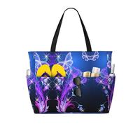 HLSBSSL Questa borsa da viaggio da spiaggia stampata con farfalla luminosa può essere utilizzata per lo shopping, l'esercizio fisico o il lavoro