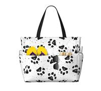 HLSBSSL Questa borsa da viaggio da spiaggia stampata con motivo a zampa di cane può essere utilizzata per lo shopping, l'esercizio o il lavoro