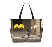 HLSBSSL Questa borsa da viaggio da spiaggia stampata con scoiattolo può essere utilizzata per lo shopping, l'esercizio fisico o il lavoro