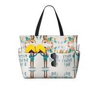 HLSBSSL Questa borsa da viaggio da spiaggia stampata Happy Fathers Day By Son può essere utilizzata per lo shopping, l'esercizio fisico o il lavoro