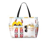 HLSBSSL Questa borsa da viaggio da spiaggia stampata per la festa del papà dalla figlia può essere utilizzata per shopping, esercizio o lavoro