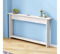 Hltdzer Consolle in Legno Stretta e Lunga per Dietro Il Divano Tavolo Rettangolare in Legno Appoggiare Muro per Veranda Tavolo Sottile(White,150 * 20 * 65cm/59.1 * 7.9 * 25.6in)