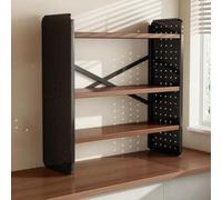 Hltdzer Libreria da Scrivania Regolabile con Pannello Forato, Scaffale | Organizzatore da Tavolo in Legno, Mensola Espositiva Multiuso per Dormitorio(B,50*15*60CM/19.7*5.9*23.6IN)